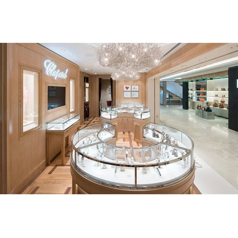 

custom.2024 Luxurious Jewelry Shop Interior Design Ideas Decoration Custom Modern Jewellery Shops Display Showcase for Shopping