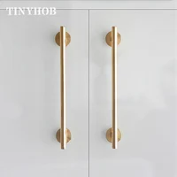 มือจับแบบแท่งยาว ทำจากทองเหลืองขัดเงาแบบนอร์ดิก สีทอง สำหรับลิ้นชัก ตู้ครัว และเฟอร์นิเจอร์ 1