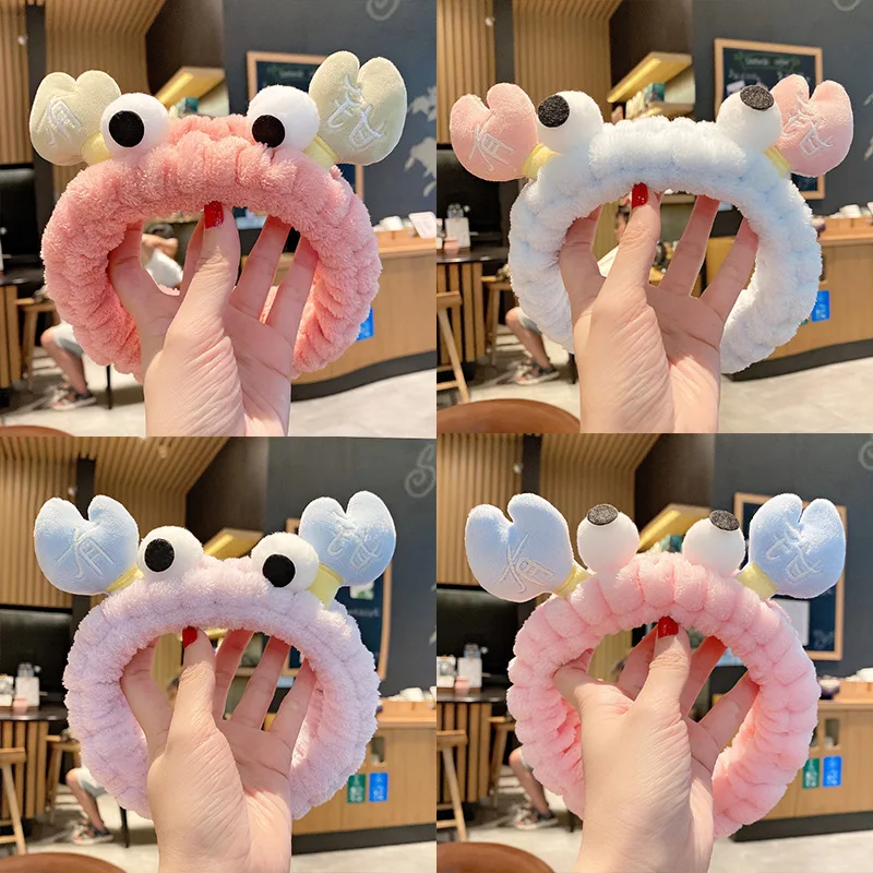 Wash Face Hair Holder Hairbands Soft Warm Coral Fleece Bow Animal Ears Headband For Women Girls Turban Fashion Hair Accessories animal doll hairpin wash face plush elastic ponytail holder brooch women hair accessories panda headband chinese style headwear