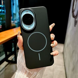 Smooth Candy Color Magnetic Back Cover - Hard PC Phone Case, Skin - Friendly Design for Huawei nova 11 Ultra (Gentleman Black)