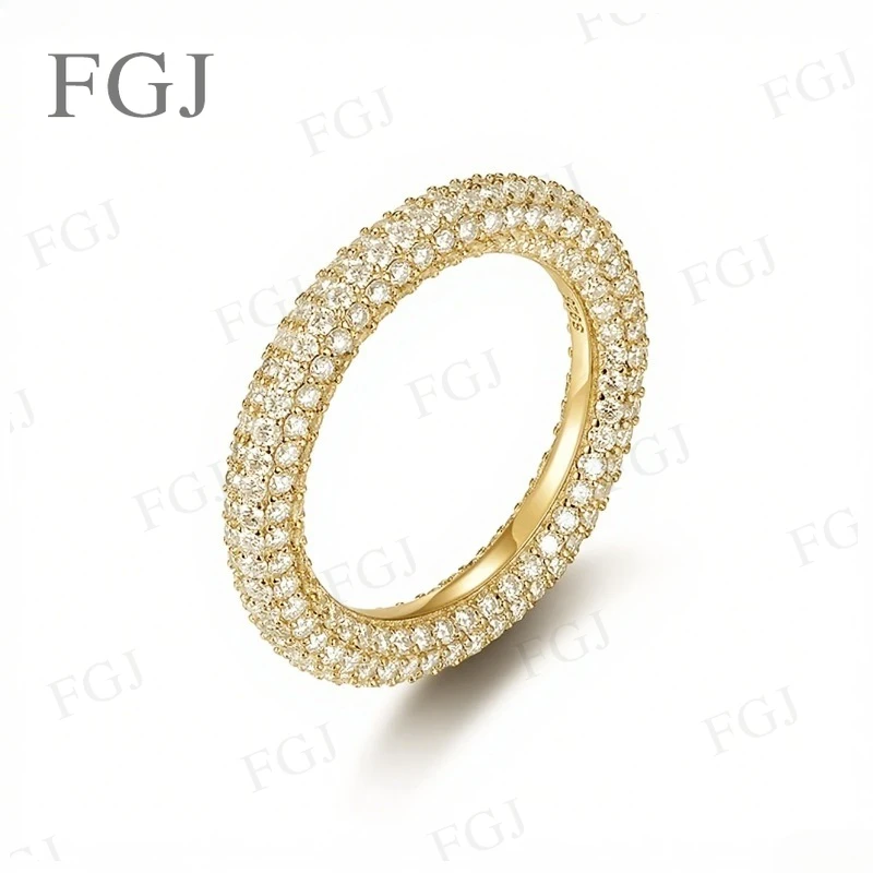 Anpassbare Ringe 10K 18K Gold Multishapes Diamantband Verlobungsring 1-5CT D Farbe VVS1 Moissanit Lab Grown Diamantringe – Detail 7