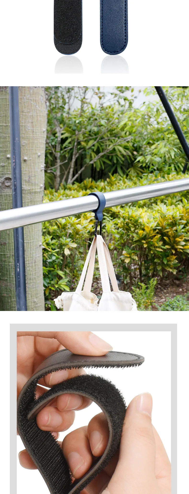 Kinderwagen Haken Baby Windel Tasche Haken Kinderwagen Organisieren PU Leder Einstellbare Kinderwagen Multi-funktion Haken Starke Lager Hohe qualität – Detail 6