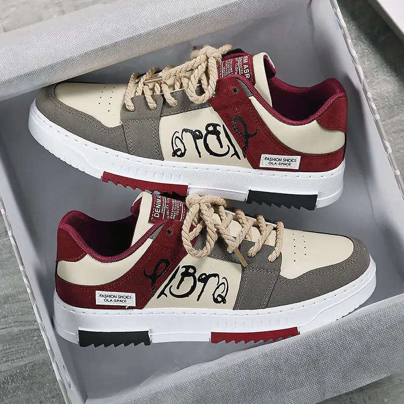 Men's shoes Spring and Autumn new board shoes breathable casual shoes Korean version of all trend sports youth flat shoes 5