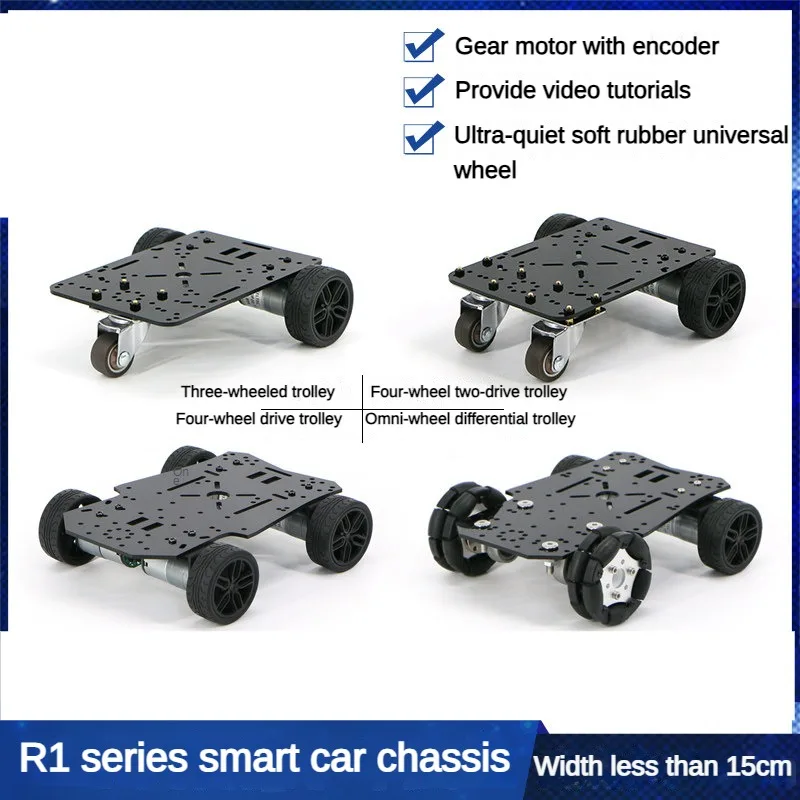 캐스터 휠이 있는 3WD 4WD 자동차 섀시 M310 엔코더 모터 로봇 자동차 아두이노 라즈베리 파이 STM32 프로그래밍 가능 로봇 DIY 키트