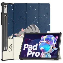 Magnetic PU Leather Stand Tablet Case with Screen Protector and Stylus for Xiaoxin Pad Pro 11.2 (LM)