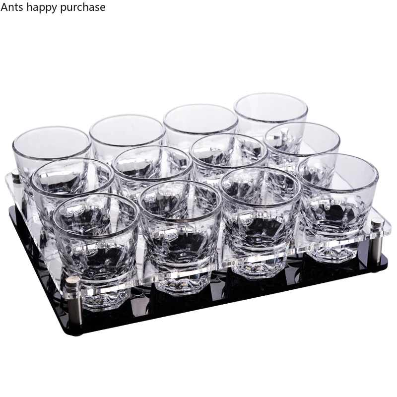 Acrylic Cup Holder White Wine Glass Set Shot Glass Set Cup Storage Rack KTV Bar Spirit Organizer Tumbler Holders