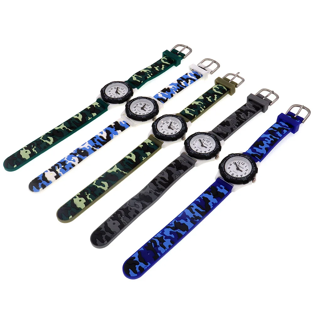 High Quality Boy Watches Camouflage Strap Children Watch Kids Watches Cartoon Wristwatch Quartz Watches relogio 3