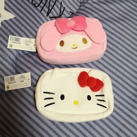 Kuromi My Melody Cinnamoroll Cosmetic Bag Japanese Style Plush Bag Pencil Case Pom Pom Purin BADBADTZ-MARU Handbag Gifts Girl 2