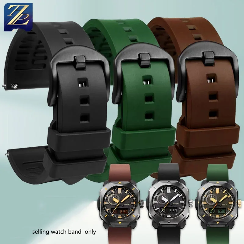 Cinturino Da Polso Impermeabile Da Uomo Per Casio Protrek Series Prw-6900 Prw-6800Y Prg600 Prw-60/Cinturino Sportivo Cinturino In Gomma Fluorurata