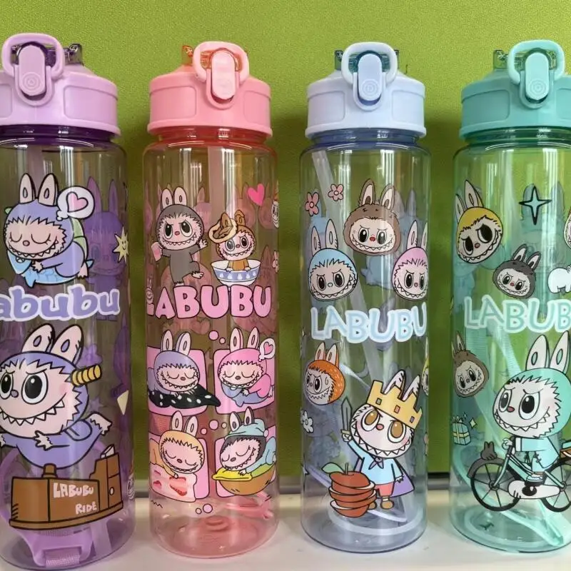 Labubu Large-Capacity Anime Kids Water Bottle – Cute, Durable & Portable Straw Cup for Outdoor Sports 6
