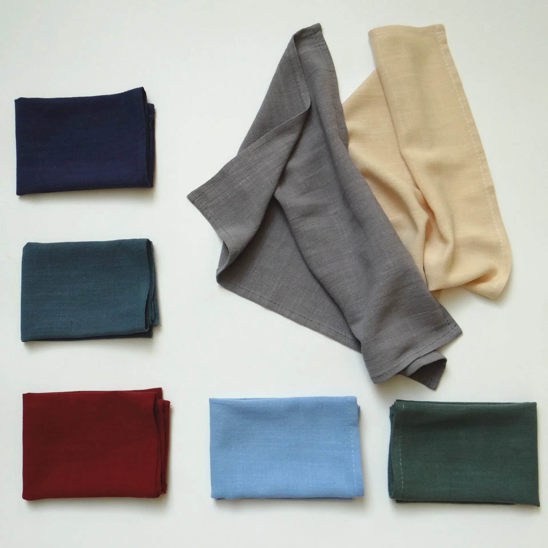 Good water absorption Plain color linen napkin Tea towels
