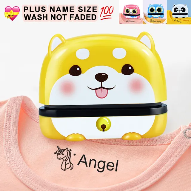 Owl Name Stamps, Large Size Stamps, School Clothes Business Office Stamps, Cute Animal Waterproof DIY Personalized Custom Stamps 1