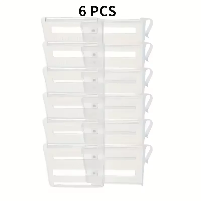 6/12pcs Refrigerator Storage Divider Side Door Storage Partition Expandable Baffle Dividers Kitchen Bottle Shelf Organizer - 4