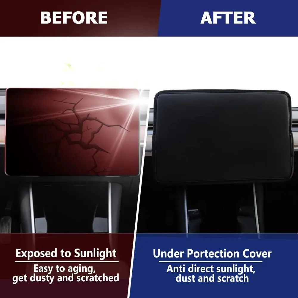 2021 테슬라 모델 3 모델 Y 슬라이딩 선쉐이드 스크린 보호 필름 방수 패브릭 내비게이션 커버