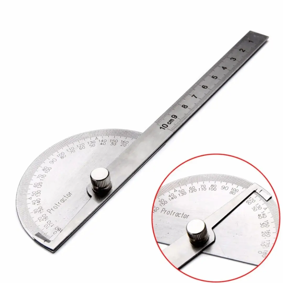 Stainless Steel Woodworking Angle Ruler 180 Degree Measurement Tool