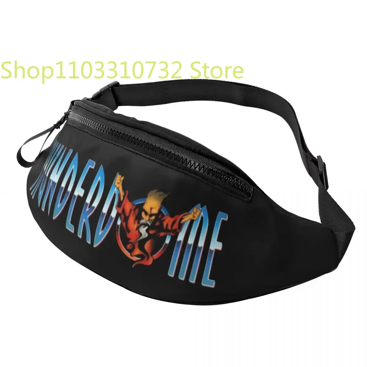 

Cool Thunderdome Logo Fanny Pack for Running Women Men Hardcore Techno And Gabber Crossbody Waist Bag Phone Money Pouch