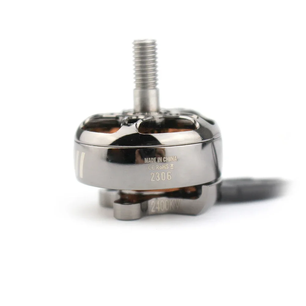 Pack de 4 moteurs brushless 2306 2400KV pour drone FPV, avec câbles de connexion et vis