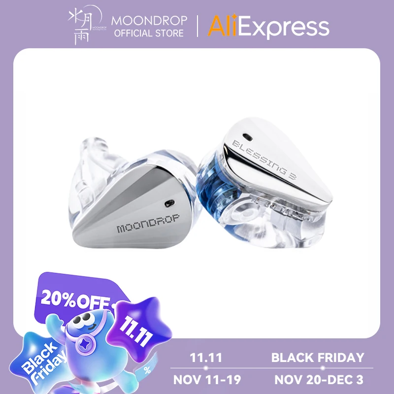 MOONDROP Blessing3 In-Ear Earphones 2DD+4BA Hybrid Triple-range