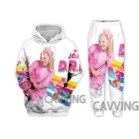 New Fashion  3D Print JOJO SIWA  Hoodies/Hooded Sweatshirts + Pants Trousers Suit Clothes Two-Pieces Sets 1