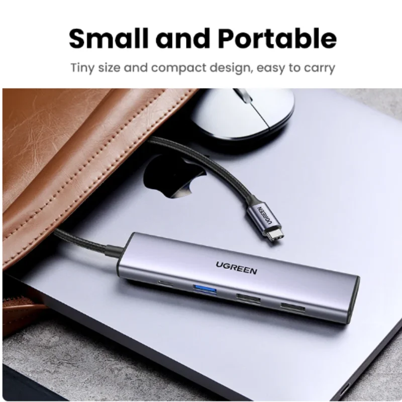 UGREEN 5 in 1 USB C Hub 4K HDMI USB HUB 100W Multiport Adapter for MacBook Pro/Air, iPad Pro, iMac, iPhone 15 Pro/Pro Max, XPS 6