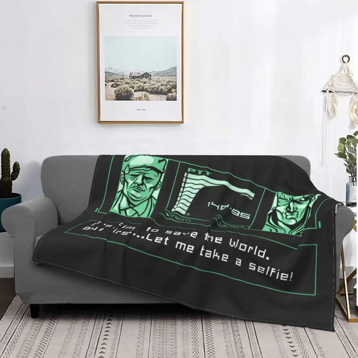 

Metal Gear Let Me Take A Codec Selfie Blanket Flannel Fleece Warm Video Gamer Throw Blankets for Home Bedroom Sofa Bedspreads