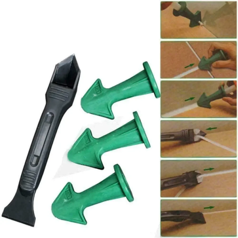 Krachtige 18Pcs Caulk Nozzle Scraper Set Caulking Tools Reusable Sealant Angle Scraper Silicone Grout Caulk Tools Kit
