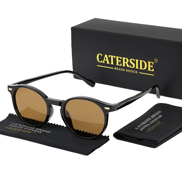 Gafas De Sol Polarizadas Unisex - Estilo Vintage Redondo (¡Marco TR90 + Acetato!)