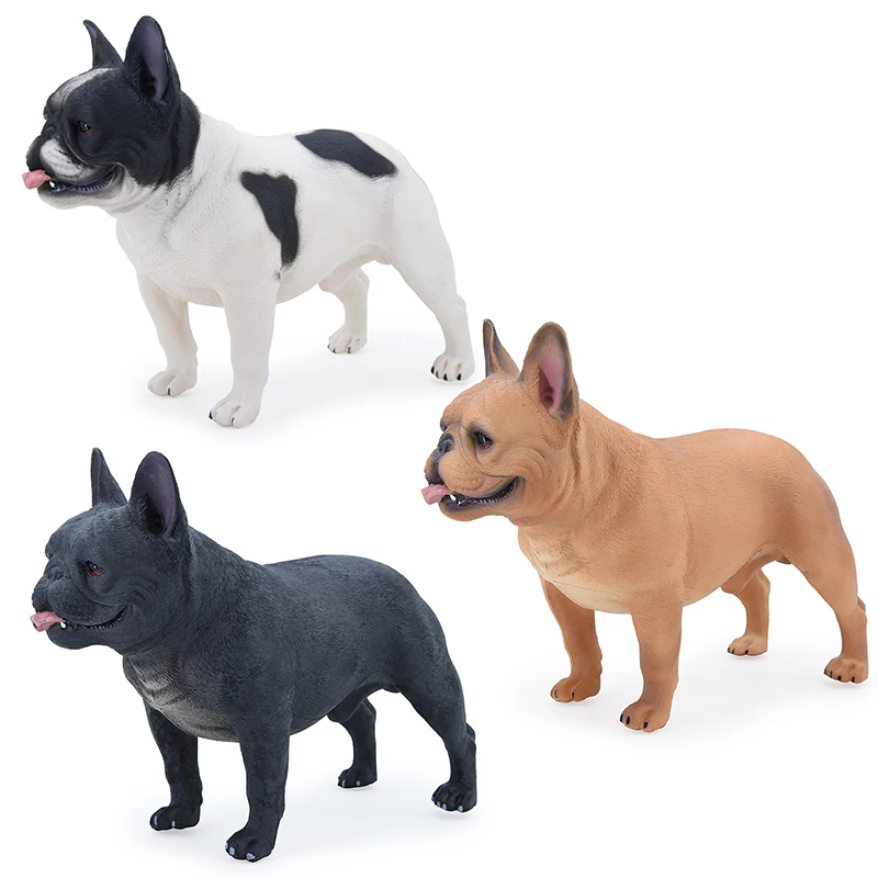 

TANG DYNASTY Hand Painting Realistic Animal Action Large Figures Playset Bulldog Figurines Educational Toy Cake Toppers