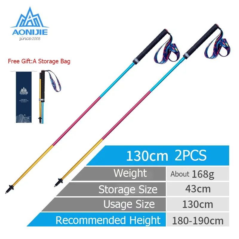 AONIJIE E4201 Lightweight Folding Collapsible Quick Lock Trekking Pole Hiking Po