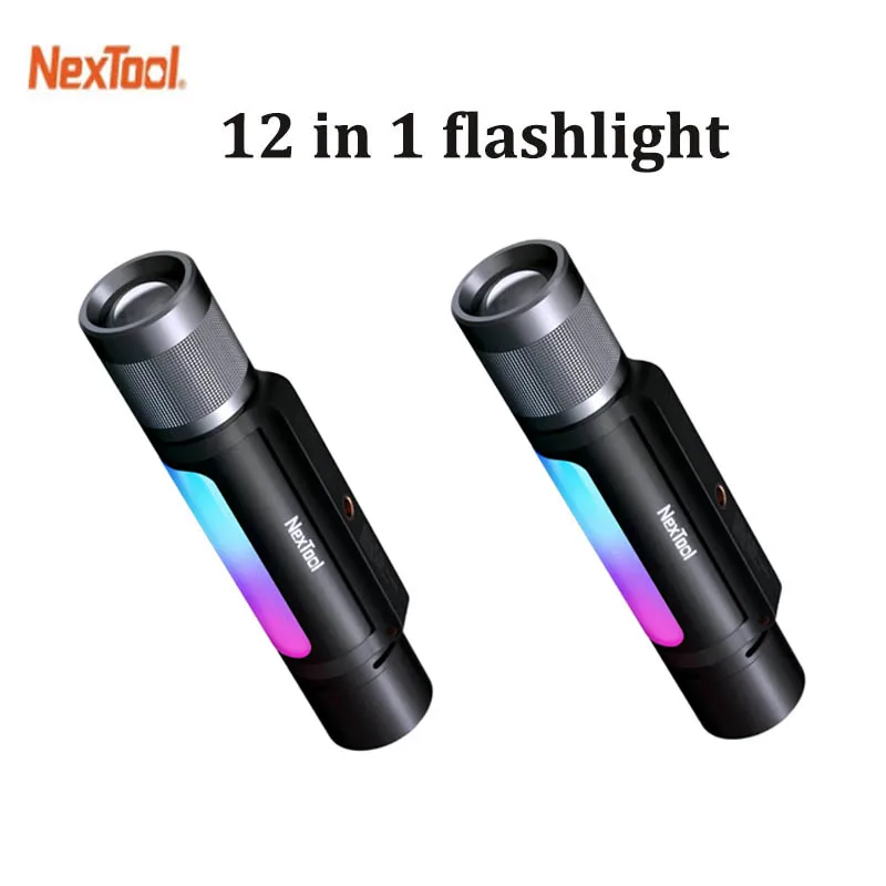 

Youpin Nextool 6/12 in 1 flashlight waterproof speaker USB-C powerbank with pick up Voice Activated Color RGB Music Rhythm Light