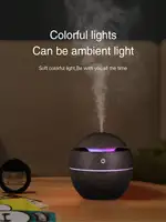 Humidifier Electric Air Aroma Diffuser Wood Ultrasonic 130ML Air Humidifier Essential Oil Aromatherapy Cool Mist Maker For Home 2