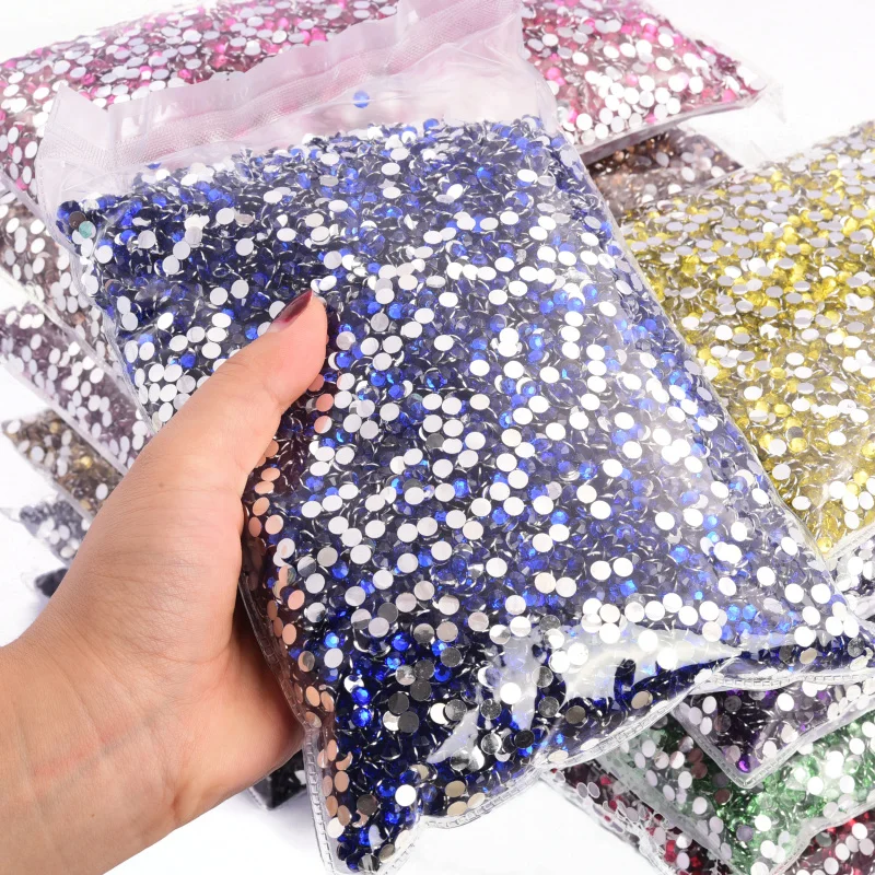 Wholesale Glitter Non Hotfix Rhinestones Bulk стразы Strass DIY Nails  Crystals Diamond 네일파츠 косметFor vestidos Nail Charms Dress