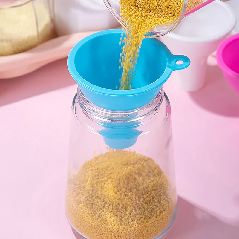Household Large Diameter Silicone Wide Mouth Funnel Subpackage Oil Milk Powder Beans Kitchen Tool