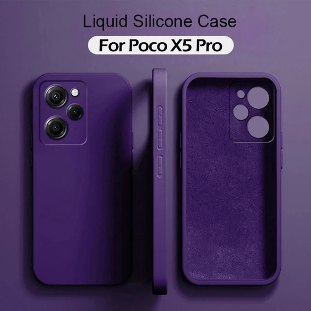 Funda Original de silicona líquida para teléfono Poco X5 Pro, carcasa suave  de protección completa para Poco X5 Pro, Poco X 5 Pro,Poco X5Pro, Pocox5