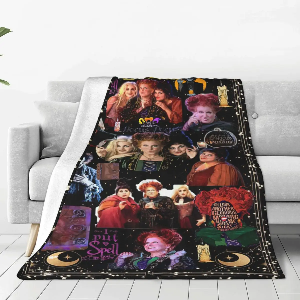 

Witches Halloween Blankets Fleece Summer Comedy Horror Film Multifunction Warm Throw Blankets for Bedding Car Bedspreads