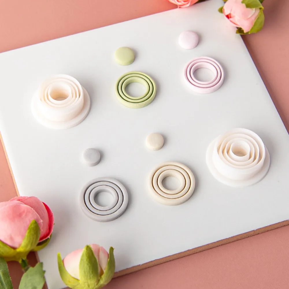 1PC Handmade Geometric Shape Hollow Polymer Clay Mold Soft Pottery Earrings Polymer Clay Cutter DIY Jewelry Cutting Tool polymer clay cutter