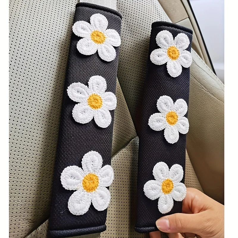 Fleur Indigine Rouge Car Seat Belt Cover 7''x12.6'' (Pack of 2)