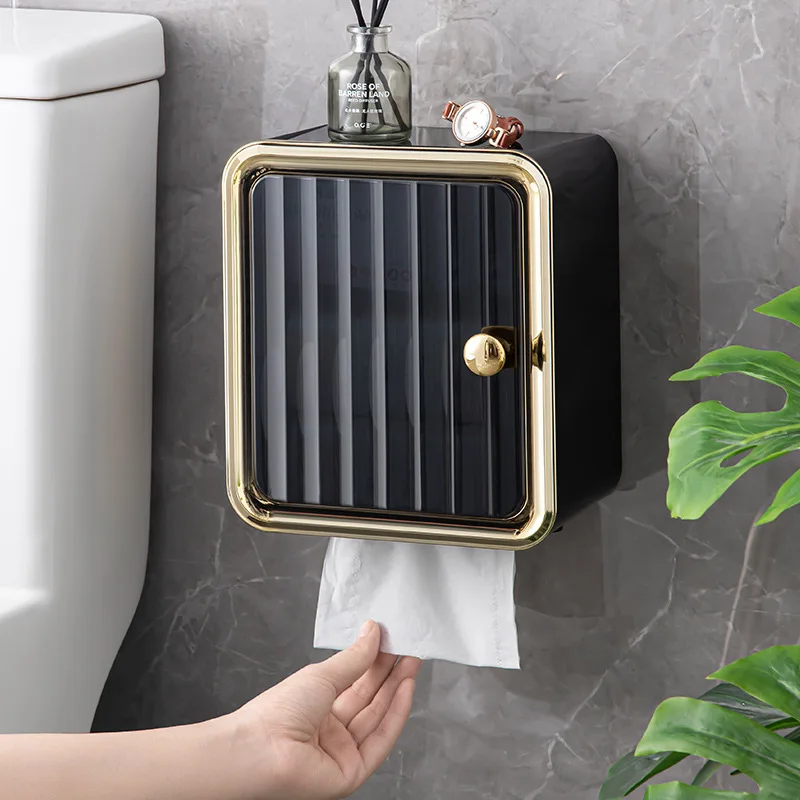 PunchfreeToiletPaperHolderBoxWaterproofTissueStorageBox