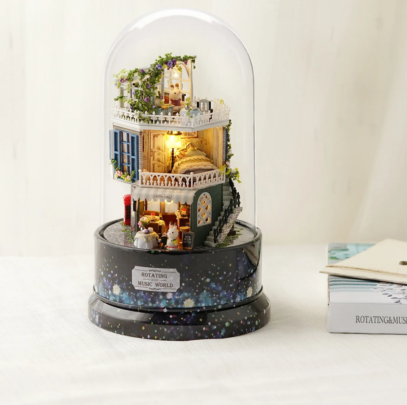 Musical Snow Globe With Castle – Color Changing LED Snowfall – 80mm Crystal Ball Music Box – Gift For Kids & Adults