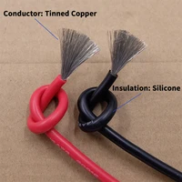 Soft Silicone Cable Red Black Car Battery Automotive Wiring 30 28 26 24 22 20 18 16 14 12 10 8AWG Heat-resistant Electrical Wire - Image 2