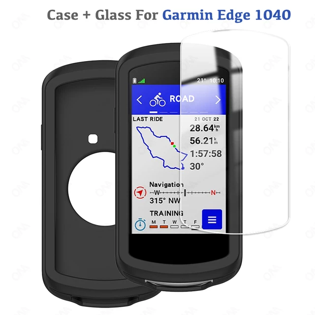 Funda de silicona y película de tela para Garmin Edge 530