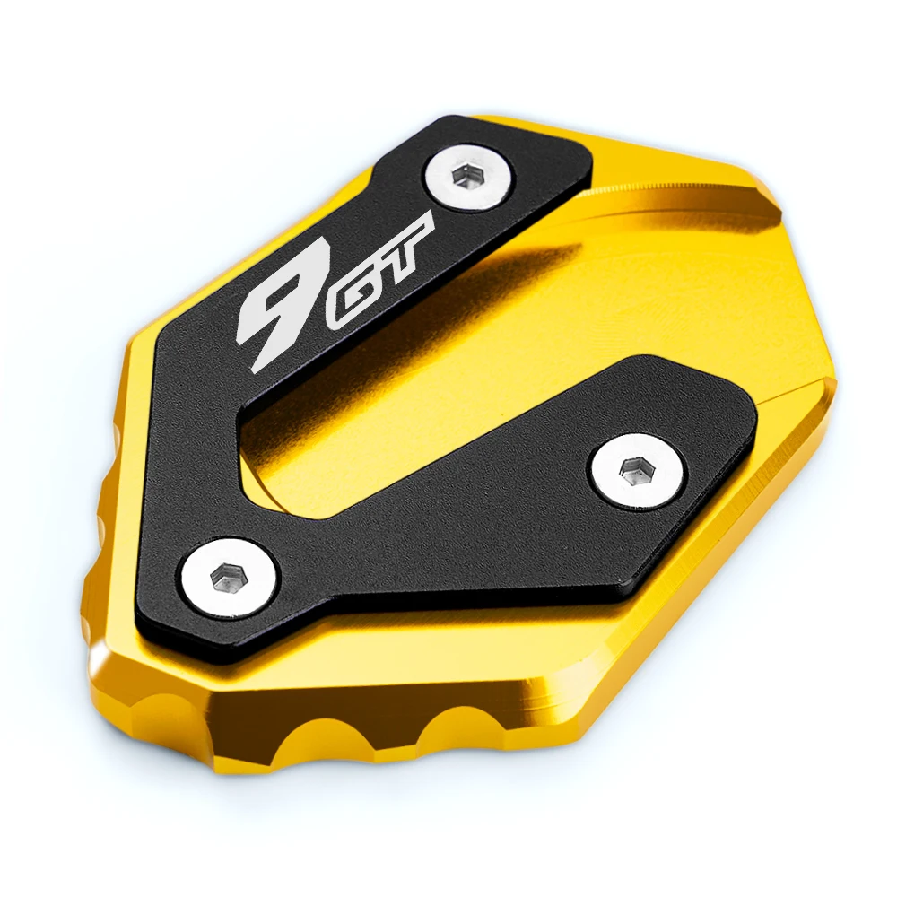 Premium CNC Side Stand Enlarger & Kickstand Foot Pad with Tire Valve Caps