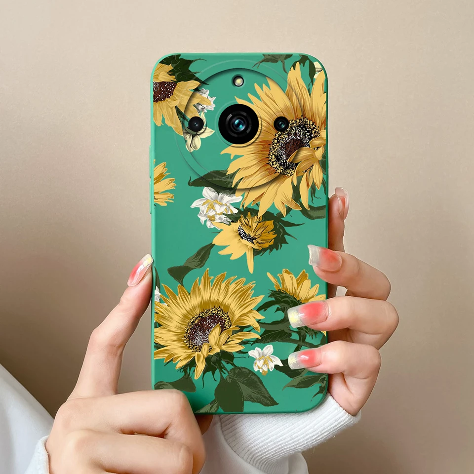 Sunflower Daisy Liquid Silicone Protective Case - Antifouling Back Cover