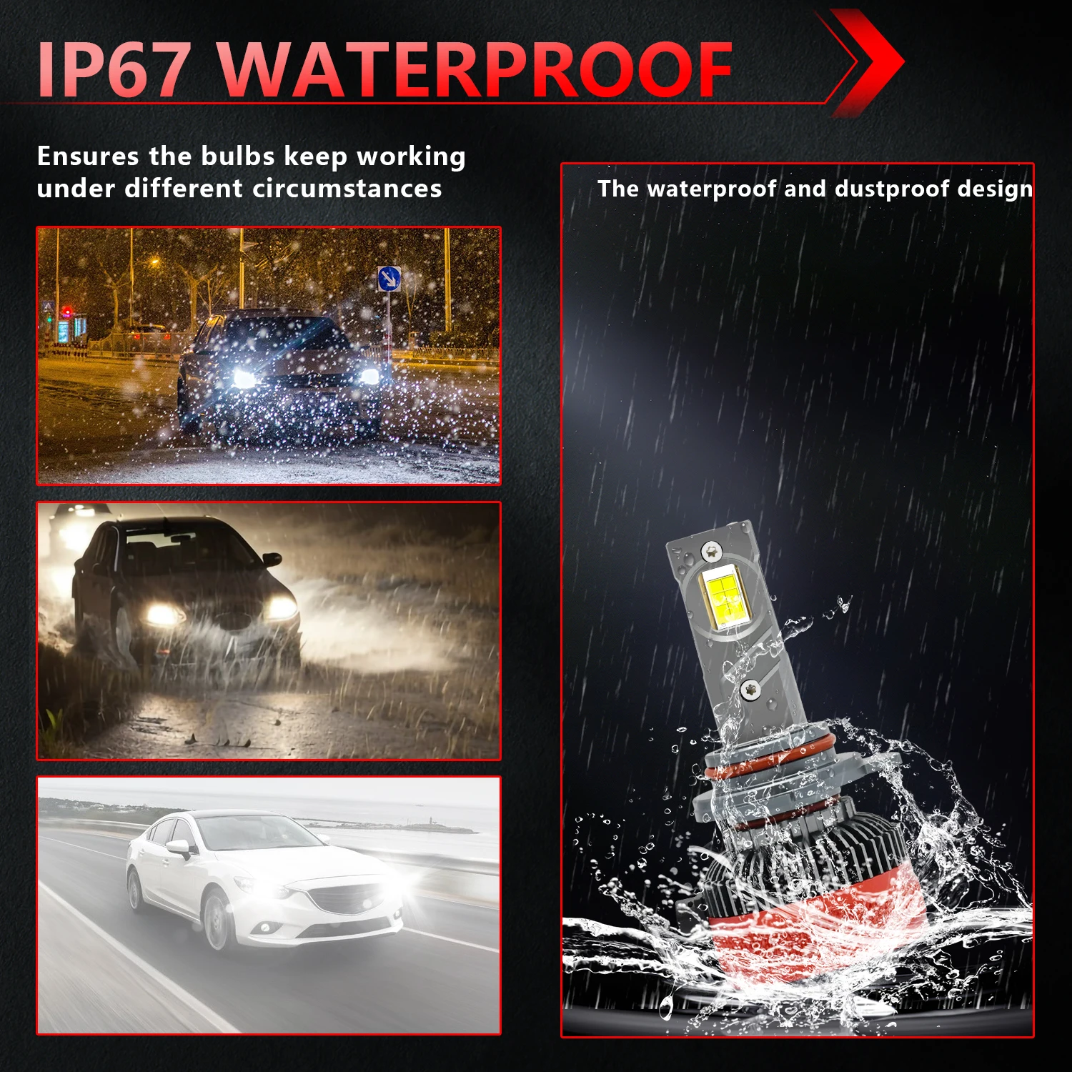 High Power Car LED HeadlightLamp 800W LED Bulb Canbus 7535 Chip 12v 24v Canbus