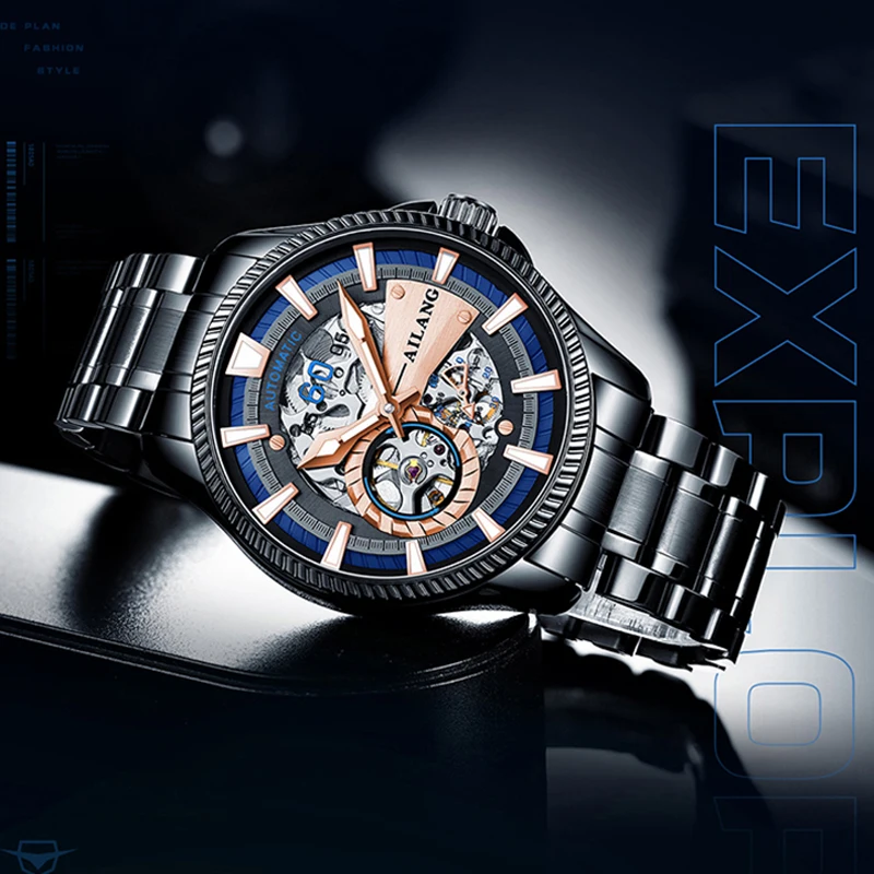 AILANG Men es Top Luxury Automatic Mechanical Wrist es Luminous Stainless Steel Sports Men_voghion.com