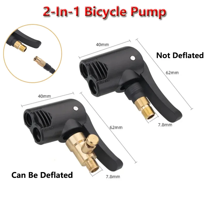 

Bicycle air nozzle Brass Portable Inflatable Pump Bike Tire Air Chuck Pump Valve Connector Adapter Bicycle Tyre Wheel Valve part