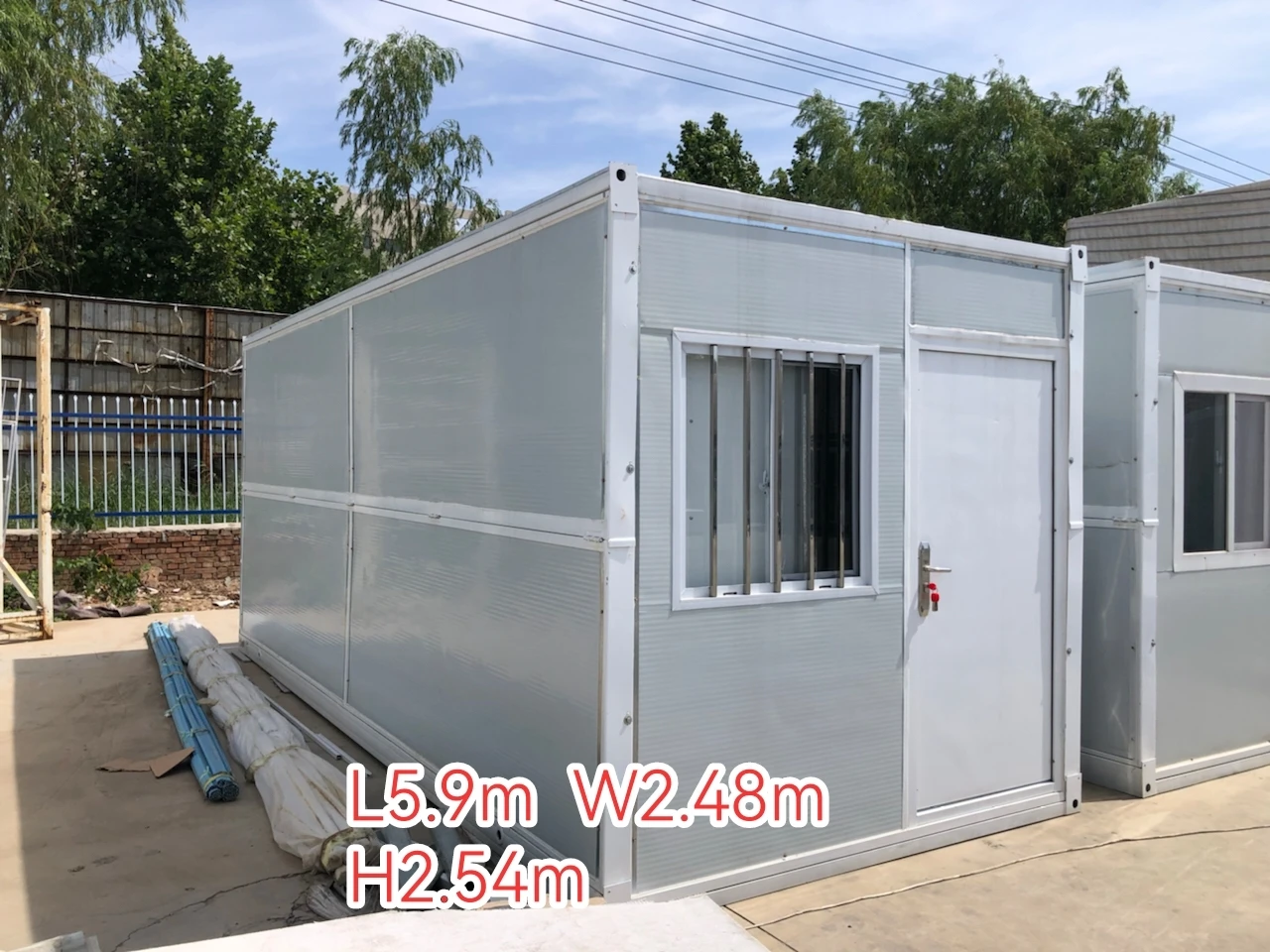 

4Container mobile house residents integrated color steel house office simple assembly removable material prefab house