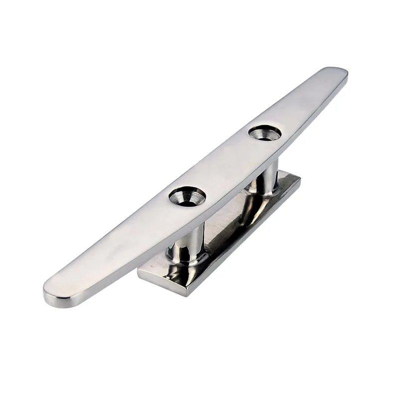 4" 5" 6" 8" 10" Low Flat Cleats 316 Stainless Steel 2 Hole Hardware Boat Cleats For Marine Boat Deck Rope Tie Yacht Accessories Marine Accessories Marine Hardware