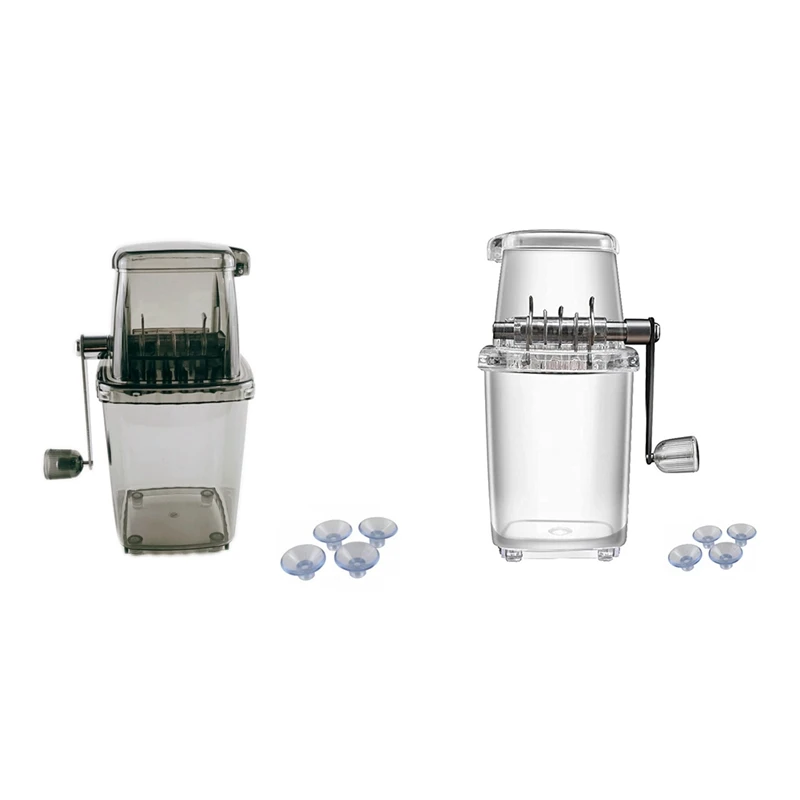 Ice Crusher Manual Rotary Ice Crusher Cocktails Slush Machine Ice-Cube Crushed Smoothies Machine Home