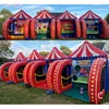 4 in 1 inflatable carnival games,2024 newest carnival games soccer dart knock down bundle for party 1